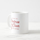 Modern Christmas Cheer Stylish Mistletoe Kaffeetasse (Vorderseite Links)