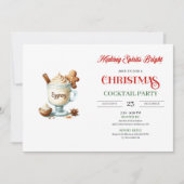 Modern Christmas Cocktails Party Editable Invites Einladung (Vorderseite)
