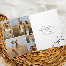 Modern Christmas Collage Simple Joy Foto