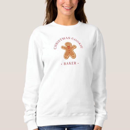 Modern Christmas Cookie Baker Women's Sweatshirt (Vorderseite)