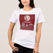 Modern Christmas Custom Face Funny Ugly  Tri-Blend Shirt (Vorderseite)