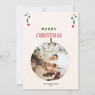 Modern Christmas Family Foto Card Save The Date