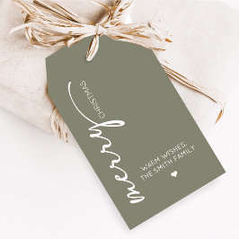 Modern Christmas Favor Tags Geschenkanhänger