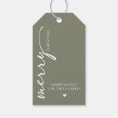 Modern Christmas Favor Tags Geschenkanhänger (Vorderseite)