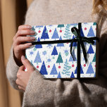 Modern Christmas Geschenkpapier<br><div class="desc">Modern Blue Christmas inspiriertes Design.</div>