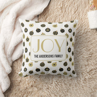 Modern Christmas Gold And Black Decorations Kissen