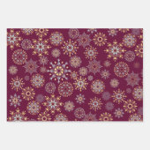 Modern Christmas Gold Blue Aquarell Snowflake W Geschenkpapier Set (Vorderseite 3)