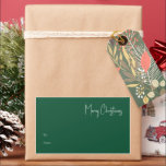 Modern Christmas Green Large Rectangle Gift Label Rechteckiger Aufkleber<br><div class="desc">Dieses moderne weihnachtgrün große rechteckige Geschenketikett ist perfekt für Ihren minimalistischen Shabby Chic boho grün und weiß Feiertag Gruß. Die minimale whimsical handgeschriebene Kalligraphie ist delikat und rustikal, bleibe elegant und elegant. Sie werden feststellen, dass alles über dieses Produkt bearbeitbar ist, also fühlen Sie sich frei, Bilder oder mehr Text...</div>