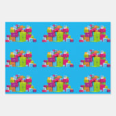 Modern Christmas Green pink und blau Geschenkpapier Set (Vorderseite 3)