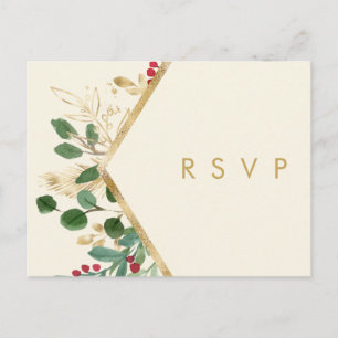 Modern Christmas Greenery Cream Song Request UAWG Postkarte