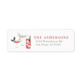 Modern Christmas Holiday Cocktails Return Address (Vorne)