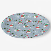 Modern Christmas Holidays Polar Bear Pappteller (Schrägansicht)