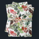 Modern Christmas Holly Pattern Geschenkpapier Set<br><div class="desc">Helles und festliches Weihnachtsmuster. Die perfekte Geschenkpackung für all Ihre Geschenke und Pakete in dieser Ferienzeit.</div>