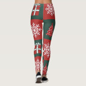 Modern Christmas Icons Pattern Leggings (Rückseite)