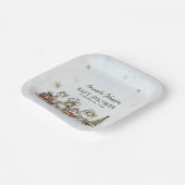 Modern Christmas Lights Puppy Baby Shower Pappteller (Gewinkelt)