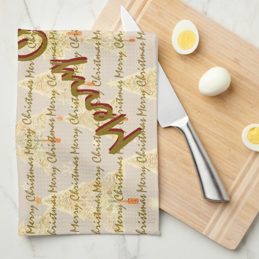 Modern Christmas Luxury Christmas Trees Geschirrtuch (Viertel Falte)