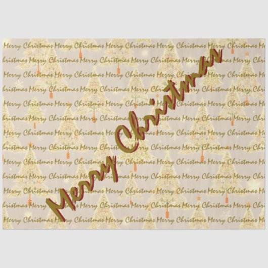 Modern Christmas Luxury Christmas Trees Seidenpapier (Vorderseite)