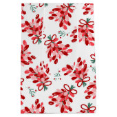 Modern Christmas Mistletoe Mittlere Geschenktüte (Rückseite)