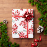 Modern Christmas Mistletoe Wrapping Paper Geschenkpapier<br><div class="desc">Ein modernes und trendiges Mistletoe-Muster für die Urlaubssaison. Niedliche bunte roter und rosa Mistelen,  die mit einem einfachen Bogen verbunden sind.</div>