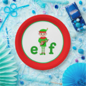 Modern Christmas Musical Elf Pappteller (Party)