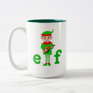 Modern Christmas Musical Elf Zweifarbige Tasse