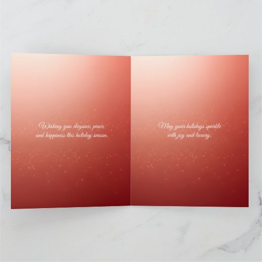 Modern Christmas & New Year Card Elegant Dankeskarte (Innenseite)