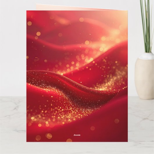 Modern Christmas & New Year Card Elegant Dankeskarte (Rückseite)