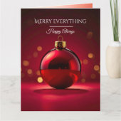 Modern Christmas & New Year Card Elegant Dankeskarte (Vorderseite)