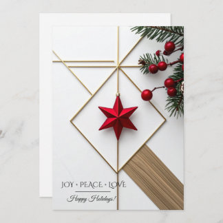 Modern Christmas & New Year Card Elegant Feiertagskarte