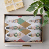 Modern Christmas Nutcracker Raute Diamond Pattern Seidenpapier (Geschenk)