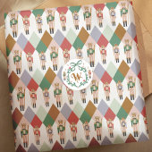 Modern Christmas Nutcracker Raute Diamond Pattern Seidenpapier