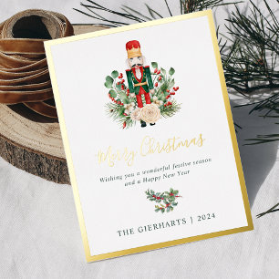 Modern Christmas Nutcracker Script Folien Feiertagspostkarte