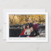 Modern Christmas One Foto Card Feiertagskarte (Vorderseite)