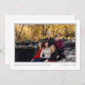 Modern Christmas One Foto Card Feiertagskarte (Vorne/Hinten)