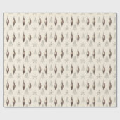 Modern Christmas Ornaments & Fir Trees on Ivory  Geschenkpapier (Flach)