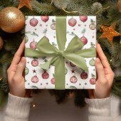 Modern Christmas Ornaments Wrapping Paper Geschenkpapier
