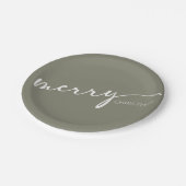 Modern Christmas Pappteller (Schrägansicht)