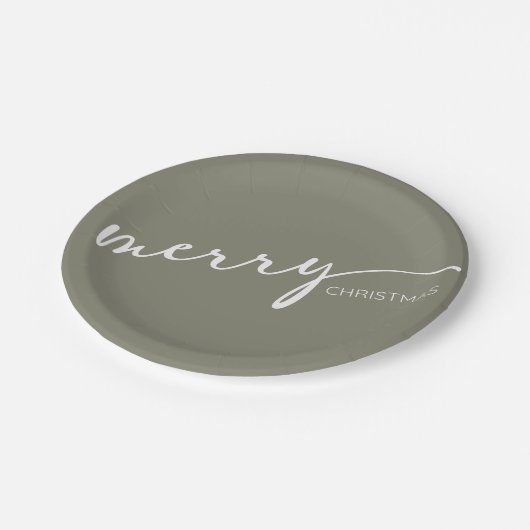 Modern Christmas Pappteller (Schrägansicht)