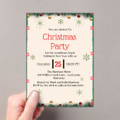 Modern Christmas Party Invitation Template Acryleinladungen (Insitu (Handheld))