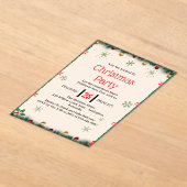Modern Christmas Party Invitation Template Acryleinladungen (Ablage )