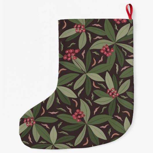 Modern Christmas Personal Großer Weihnachtsstrumpf (Rückseite)