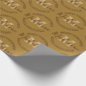 Modern Christmas Personalisiert Monogram Name Cust Geschenkpapier (Ecke)