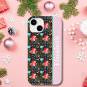 Modern Christmas Poinsettia Muster Case-Mate iPhone Hülle