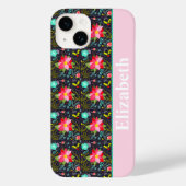 Modern Christmas Poinsettia Muster Case-Mate iPhone Hülle (Rückseite)