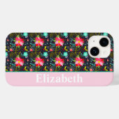 Modern Christmas Poinsettia Muster Case-Mate iPhone Hülle (Rückseite (Horizontal))