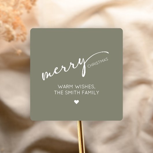 Modern Christmas Quadratischer Aufkleber