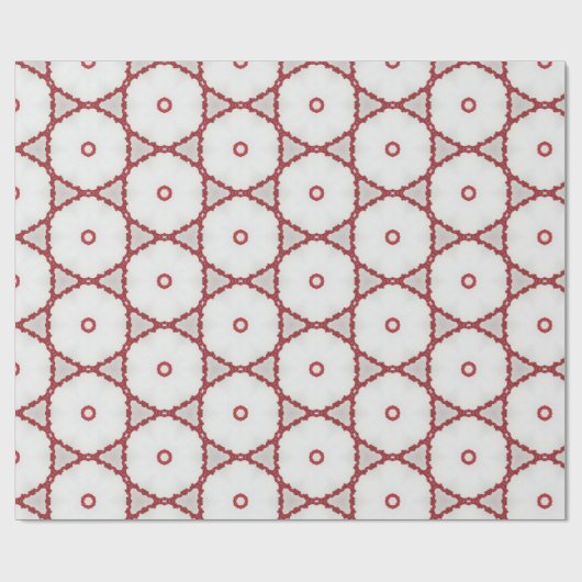 Modern Christmas Red Geometric Muster Geschenkpapier (Flach)