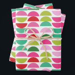 Modern Christmas Red Green Pink Geometrie Niedlich Geschenkpapier Set<br><div class="desc">Modern Christmas Red Green Pink Geometric Niedlich Wrapping Paper Sheets</div>