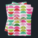 Modern Christmas Red Green Pink Geometrie Niedlich Geschenkpapier Set<br><div class="desc">Modern Christmas Red Green Pink Geometric Niedlich Wrapping Paper Sheets</div>