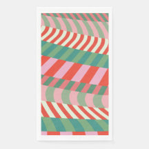 Modern Christmas Red Green Pink Geometrie Streifen